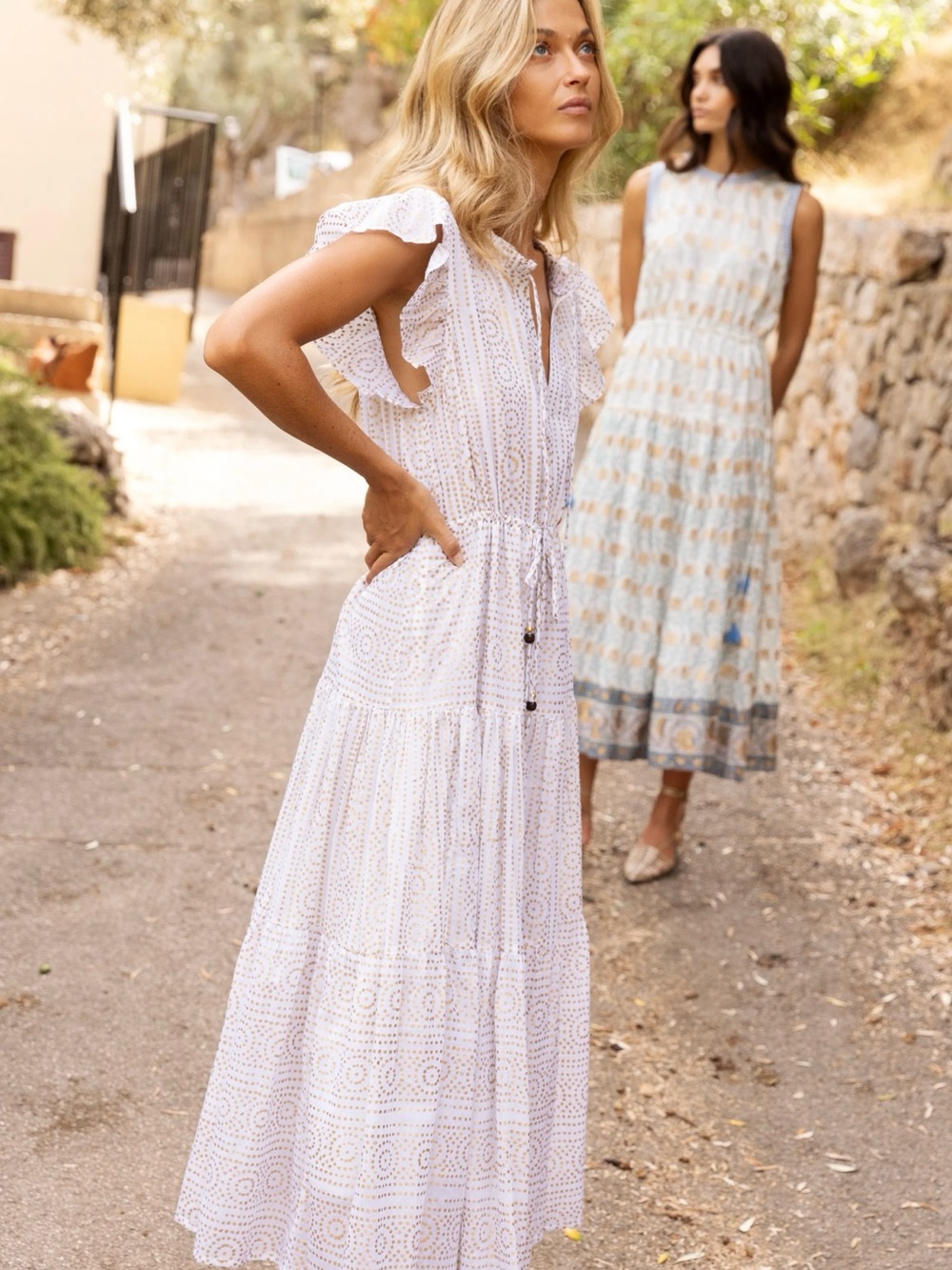Oliphant Cinched Flirty Midi - Picture 4 of 5